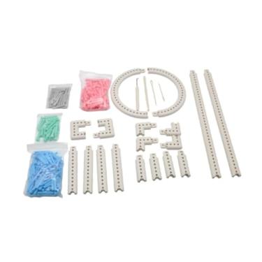 Imagem de Vaveren Kit de tear de tecelagem de tricô máquina de tricô decoração crochê prático tricô diy manual de artesanato para amantes de artesanato adultos