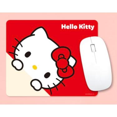 Imagem de Tapete de mouse retangular Peek-a-Boo da SanrioFriends - Oficialmente licenciado (KittyRed)
