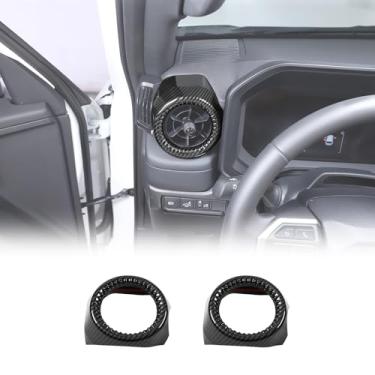 Imagem de Tampa de saída de ar lateral do painel adequada para Toyota Land Cruiser Prado 250 2024 2025, moldura de acabamento da tampa da saída de ar lateral ABS, tampa de saída de saída de ar do console