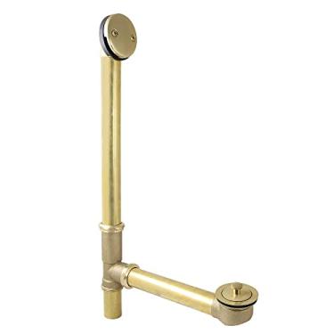 Imagem de Kingston Brass DLL3167 Feito para combinar com 40,64 cm de elevação e bloqueio de resíduos de banheira e transbordamento, latão escovado