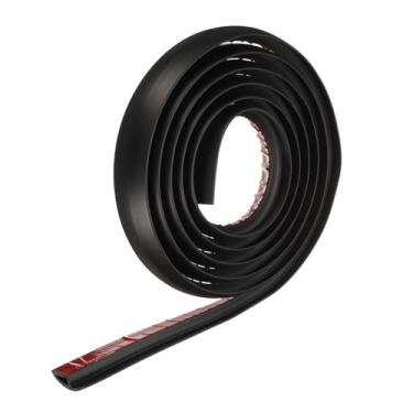 Imagem de HARFINGTON Faixa de transição de piso 3,5 cm 3 m autoadesiva PVC tapete para azulejo acabamento de borda de transição tira de cobertura para pisos irregulares altura 10 mm, preta