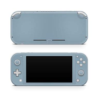 Imagem de Tacky Design Película de decalque de cor sólida compatível com o envoltório Nintendo Switch Lite, película de cor azul para Nintendo Switch Lite, decalque de vinil premium 3M completo (azul)