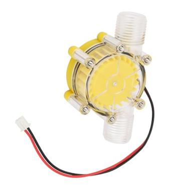 Imagem de Gerador de Turbina Com Bomba de Fluxo de água, Material de, Desempenho de Trabalho Estável, Compacto e Leve, para Geração de Energia Hidrelétrica (F50 5V amarelo transparente)