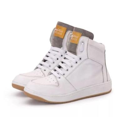 Imagem de Tênis Unissex Botinha Cano Alto Treino E Academia De Couro - Pettinari