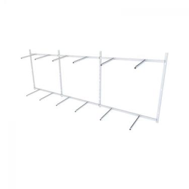 Imagem de Arara de roupas para loja quarto closet 22 peças regulável 300x100 cm 