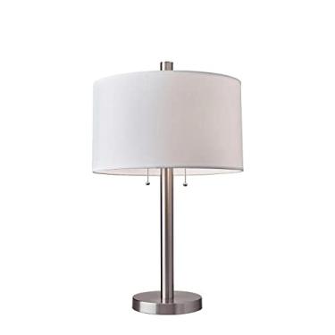 Imagem de Adesso Luminária de chão 4067-22 Boulevard de 154,9 cm, aço acetinado, compatível com tomada inteligente