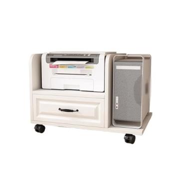 Imagem de LICONG-2020 Suporte de impressora para armário de cabeceira, desinfecção, suporte para host, simples, moderno, embaixo da mesa, prateleira de armazenamento de banco, suporte de impressora para