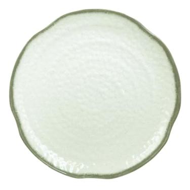 Imagem de A-to-Z Supply Placa 1810VT, 26 cm de diâmetro, redonda, resistente à quebra, pode ser lavada na lava-louças, sem BPA, melamina, Victoria, NSF, pacote com 12