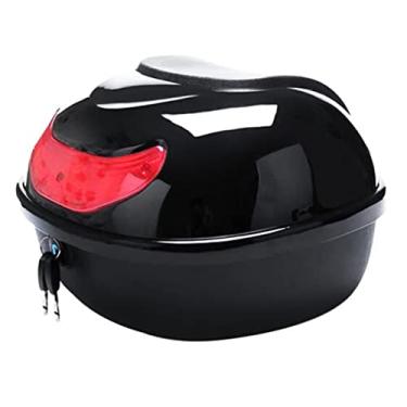 Imagem de Mala de viagem para motocicleta, caixa traseira de motocicleta, à prova de choque, capa para porta-malas de scooter, alforjes, bagagem, com fivela de trava de segurança, capa superior para motocicleta