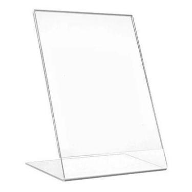 Imagem de Display Expositor Em L Tamanho A5 Ps Balcão Mesa 1 peça - loja dinka