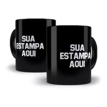 Imagem de Caneca Personalizada Preta com sua logo marca ou arte - loja dinka