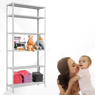 Imagem de Estante De Aço Branca para Quarto de bebe - Estante Center