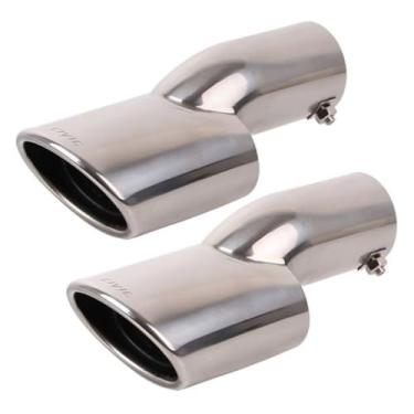 Imagem de Ponteira de Escapamento Compatível com Honda Civic G10, Aço Inox, Cromada, 2 Peças (Cromado)