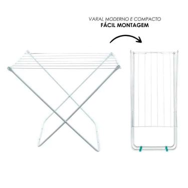 Imagem de Varal De Chão Portátil - Branco