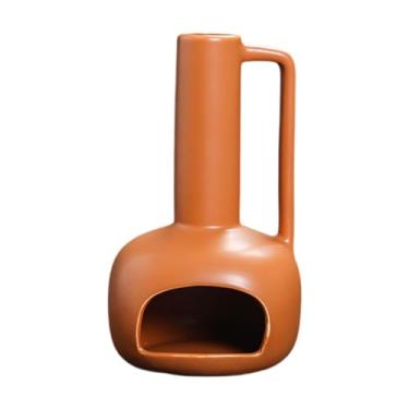 Imagem de Wswqop Holder, Mini Chiminea Decoração Fragrância Incense Burner Sage Burner Stand For Hall lareira da sala de estar ioga, Laranja