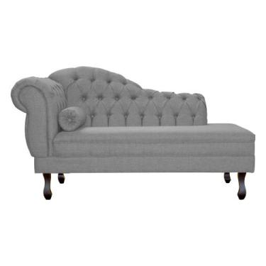 Imagem de Recamier Divã Namoradeira Larissa Lado Direito belo tok - Linho, Cinza