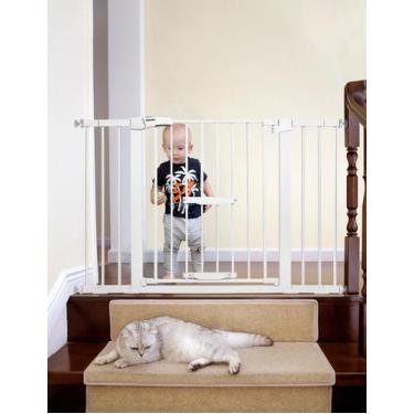Imagem de Portão de Segurança para Bebê BABELIO (75-122 cm) - Extra Largo com Fe