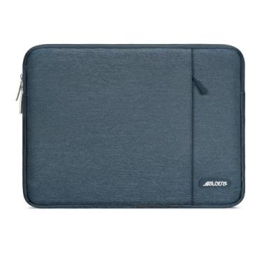 Imagem de Capa MOSISO para laptop de 15, 15,6 e 16 polegadas, compatível com MacBook Pro 16 M4, M3, M2 e M1, notebook HP, Acer, Dell, Lenovo, ASUS, bolsa vertical de poliéster com bolso, azul-névoa