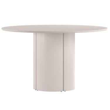 Imagem de Mesa de Jantar 6 Lugares Redonda 135cm Verbena N01 Off White - Lyam De