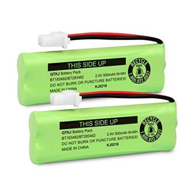 Imagem de QTKJ BT183482 BT283482 2.4V Ni-MH Battery for Cordless Phones Vtech DS6401 DS6421 DS6422 DS6472 LS6405 LS6425 LS6425-3 LS6426 LS6475 LS6475-3 LS6476 89-1348-01 Cordless Handsets (2-Pack)