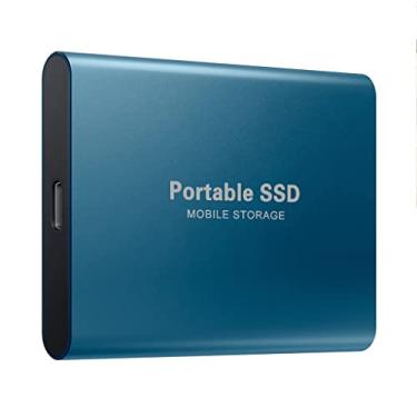 Imagem de Type-c USB 3.1 SSD Memória Flash Portátil 4TB SSD Disco Rígido SSD Portátil SSD Externo Disco Rígido para Laptop Desktop (Cor: Azul, Tamanho: 2TB)