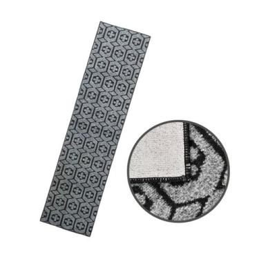 Imagem de Carpete Passadeira 050x3m Cinza Floral em Polipropileno Resistente e A