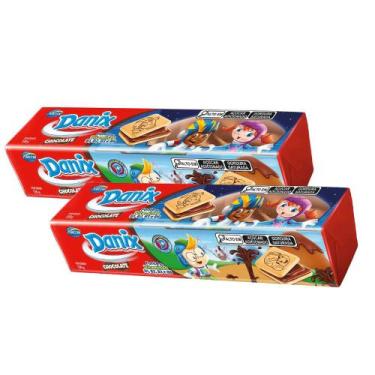 Imagem de Kit 2 Biscoito Recheado Danix Sabor Chocolate 130g