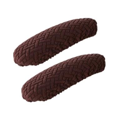 Imagem de Ioensy 1 par de escritórios cadeira de braço Capas de cadeira de mesa Tampa a almofada de braço de jogos Cadeira de jogo Removável Covers de descanso de, CafÉ