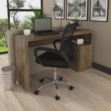 Imagem de Kit 2 Peças com Escrivaninha ME4130 e Cadeira para Escritório Tela Mesh