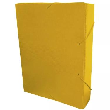 Imagem de Pasta Ofício Aba Elástico 5,5 cm Amarela Polipropileno INMETRO