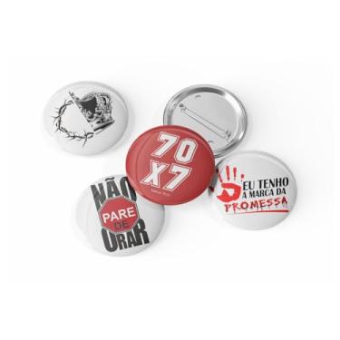 Imagem de kit com 4 Botons Broche Alfinete - Coleção Motivacional - Button, Pin