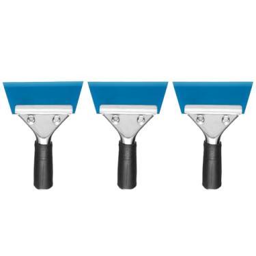 Imagem de HARFINGTON 3 rodos de 13 cm de comprimento, lâmina de água, rodo de chuveiro com alça antiderrapante para limpador de janela de para-brisa de carro, porta de vidro, azul