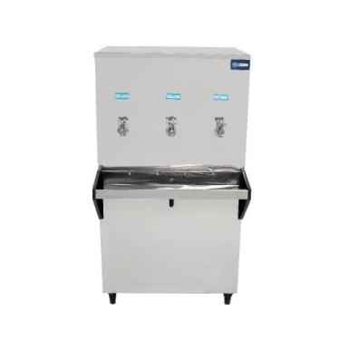 Imagem de Bebedouro Industrial de Coluna Knox 100 Litros 3 Torneiras Geladas Ino