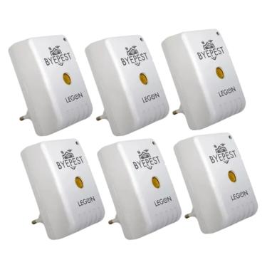 Imagem de Kit 6 Repelente Eletrônico Ultrassônico Byepest Espanta Ratos Morcegos e Roedores |Cobertura 200m² Sem Cheiro e Química