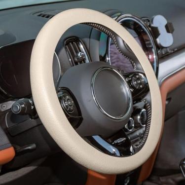 Imagem de Capa de volante de silicone premium Spurtar cinza, 37 cm, para carro, SUV e caminhão