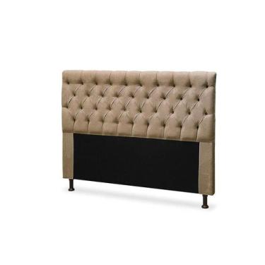 Imagem de Cabeceira Cristal 1,60 Para Cama Box Suede Amassado Castor - JS Móveis