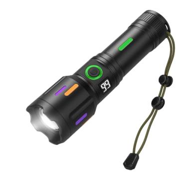 Imagem de Lanterna Tática Recarregável MT108 LED 2000 Lumens, Difusor de Luz, Zoom Ajustável, Bateria de Longa Duração, Imã, Resistente à Água e Poeira - Ideal para Acampamento, Emergências, Camping
