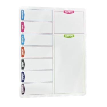 Imagem de Planner Lembrete Magnético Lousa Imã Geladeira Porta Recados Anotação Semanal/Compras/Recado(3)