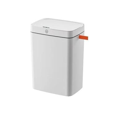 Imagem de Lixeira 15L/18L Lixeira Lixeira com Tampa, Lixeira de Plástico para Casa Cozinha Escritório Cesta de Papel Lixeira(Grande)