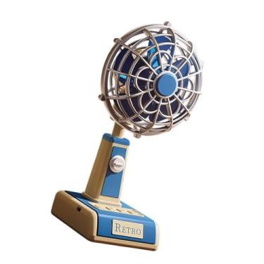 Imagem de Ｂｅｓｇａ Ventilador de mesa portátil 3 velocidade ajustável Versátil Presentes silenciosos Ventilador de resfriamento poderoso para o carro de quarto de casa, Azul