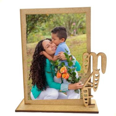 Imagem de Kit 30 Porta Retratos 10x15 Dia Das Mães Lembrancinhas Mdf (Coração)