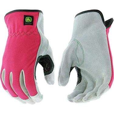 Imagem de West Chester John Deere Womens Split Cowhide Leather Palm Work Gloves-medium
