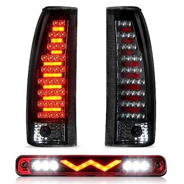 Imagem de Tresound Lanterna traseira + 3º terceiro freio de carga para Chevy e GMC C1500 K1500 1988-1999, C2500 C3500 K2500 K3500 1988-2000, Chevy Blazer 1992-1994, Silverado 1994-1994 98, LED à prova d'água Luz traseira