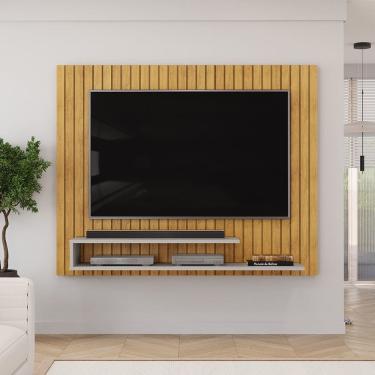 Imagem de Painel para TV até 55 Polegadas com Nichos Ripe Cedro Bali DJ Móveis