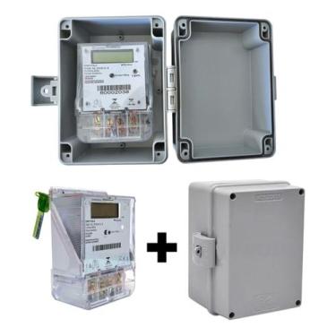 Imagem de Medidor Energia Monofásico 110/220 + Caixa entrada Cadeado - WASION + 