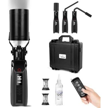 Imagem de Máquina de neblina SmokeGENIE, máquina de fumaça portátil sem fio com controle remoto para fotografia, eventos ao ar livre, festas, efeitos de palco, casamento, desinfecção ou Halloween (kit de