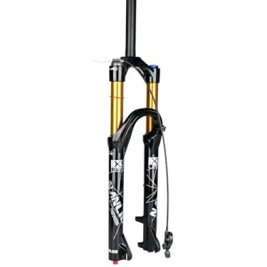 Imagem de Nanlio Garfos dianteiros de bicicleta X9 Pro Mountain Bike Garfo dianteiro de suspensão 66 27,5 29 polegadas 34 mm 140/160 mm Ajustadores de rebote de amortecimento (29 controles remotos 140 mm)