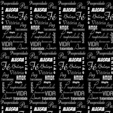 Imagem de Papel De Parede Preto Palavras Deus Paz Amor Vida Fé Saúde
