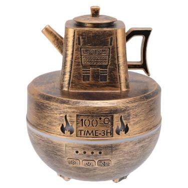 Imagem de Difusor de óleo essencial, difusor de óleo de aromaterapia em forma de bule de 140 ml, umidificador de difusor retrô com tecnologia de atomização para casa, escritório, SPA (Bronze antigo)