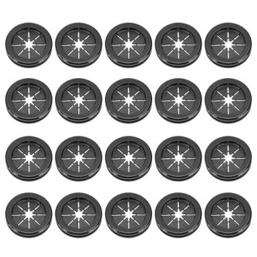 Imagem de PATIKIL Ilhós de borracha 2,5 cm, 20 peças de cabo redondo com ilhós, capa flexível, organizador de fios de mesa para escritório, casa, mesa, bancada, preto